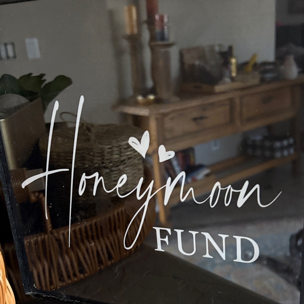 Black Honeymoon Fund Shadow Box - Picture 2 of 10
